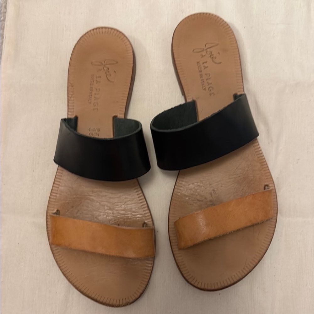 Joie Women's Black and Tan Sandals